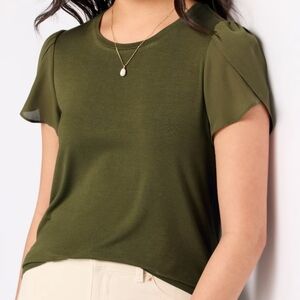 LeS SEREIN Olive Short Sleeve Top